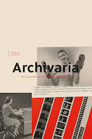Cover for issue 'Number 95, Spring 2023' of the journal 'Archivaria'