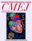 Cover for issue 'Volume 13, Number 5, 2022' of the journal 'Canadian Medical Education Journal / Revue canadienne de l'éducation médicale'