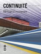 Cover for issue 'Patrimoine et transport. Héritage en mouvement' of the journal 'Continuité'