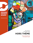 Cover for issue 'Volume 20, Number 2, December 2022' of the journal 'Drogues, santé et société'
