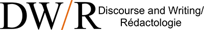 Logo for the journal Discourse and Writing/Rédactologie