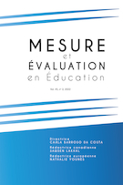 Couverture du numéro 'Volume 45, numéro 2, 2022' de la revue 'Mesure et évaluation en éducation'
